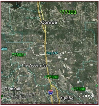 Conroe Texas Black Population Growth Map