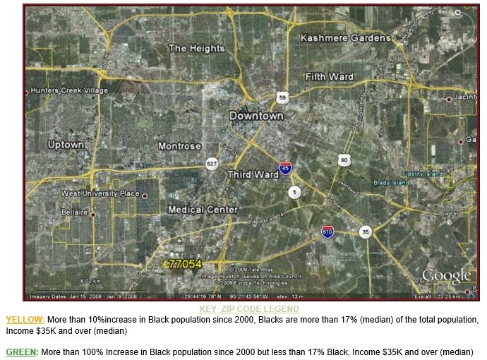 Inner Loop Black Houston Map